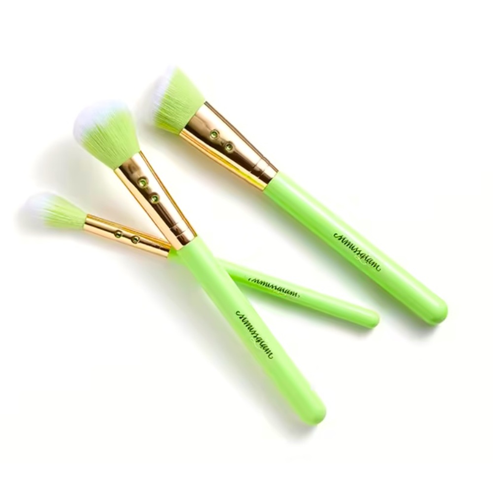 🆕 SLMISSGLAM Green Trio Brush Set